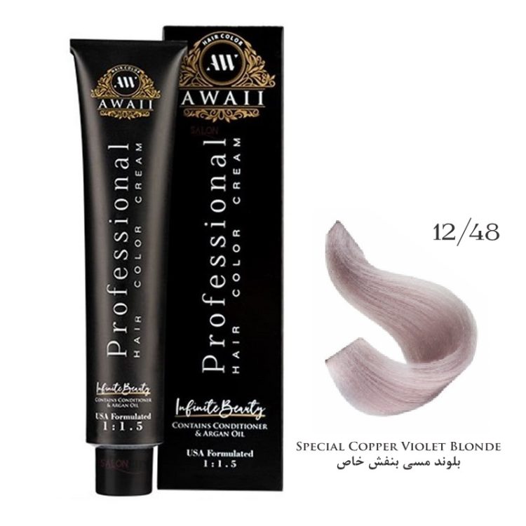 رنگ مو آوایی شماره 12/48 بلوند مسی بنفش خاص