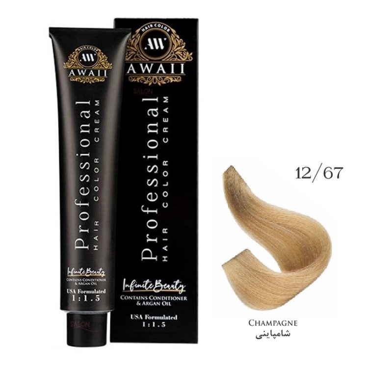 رنگ مو آوایی شماره 12/67 شامپاینی