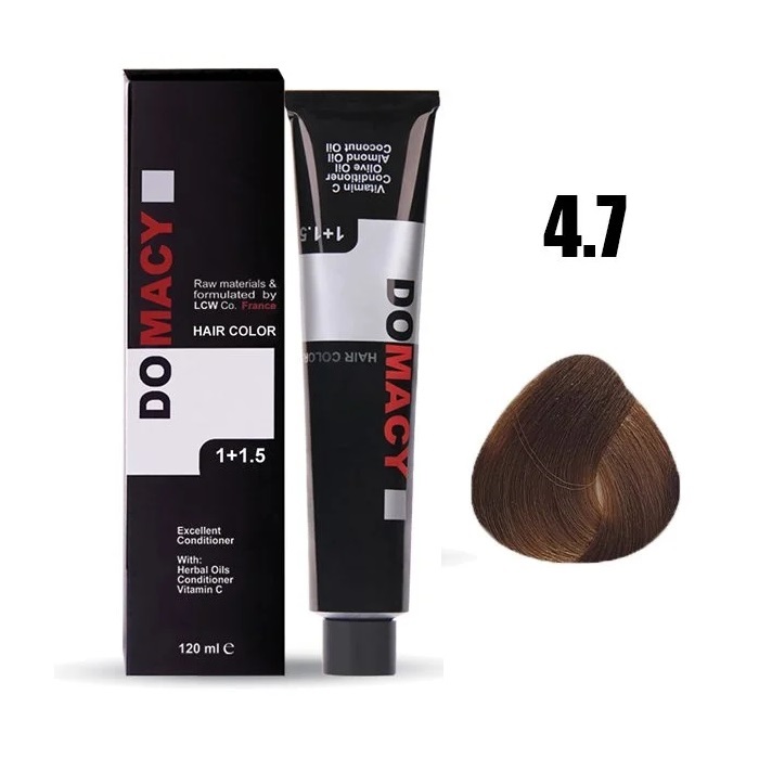 رنگ مو دوماسی شماره ۴.۷ قهوه ای شکلاتی متوسط