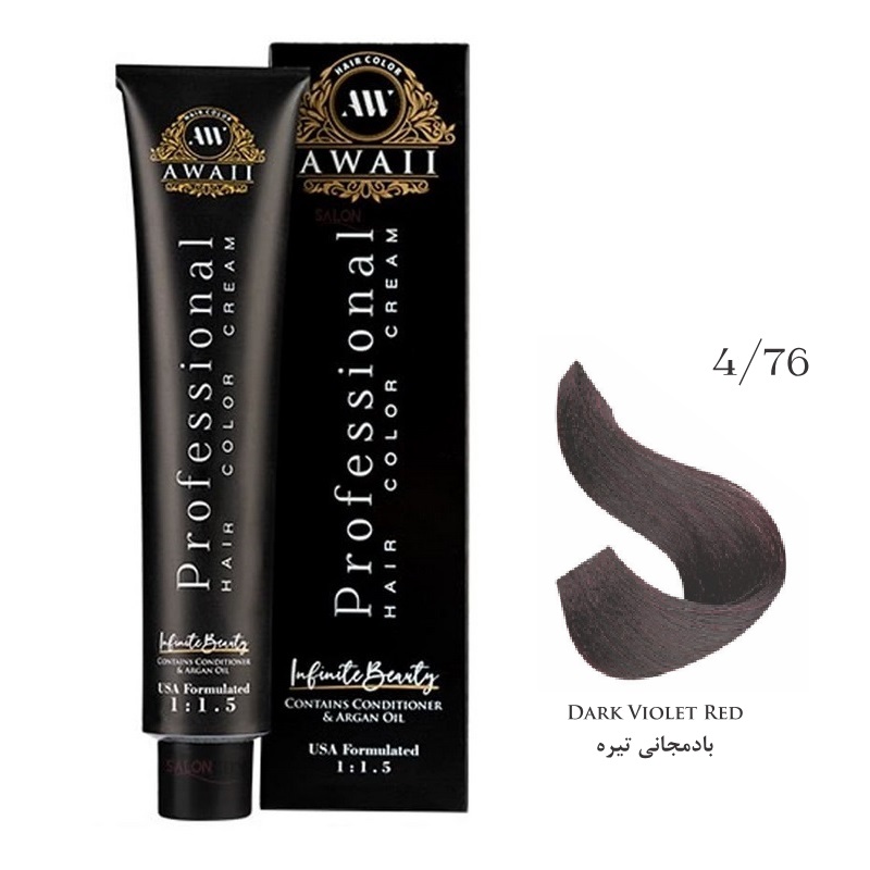 رنگ مو آوایی شماره 4/76 بادمجانی تیره