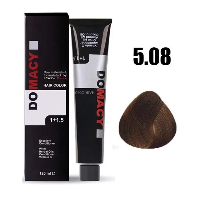 رنگ مو دوماسی شماره ۵.۰۸ قهوه ای تنباکویی روشن
