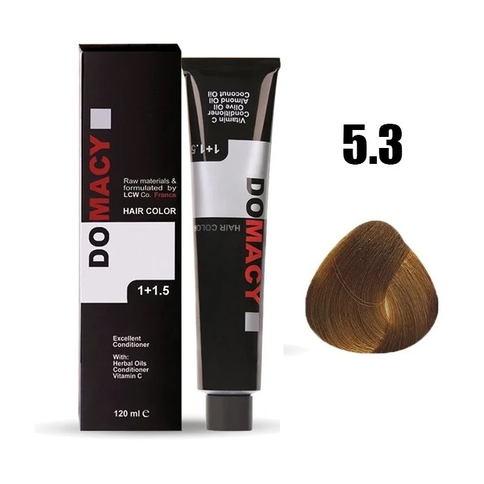 رنگ مو دوماسی شماره ۵.۳ قهوه ای طلایی روشن