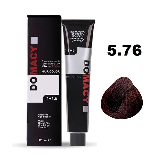 رنگ مو دوماسی شماره ۵.۷۶ قهوه ای شاه بلوطی روشن