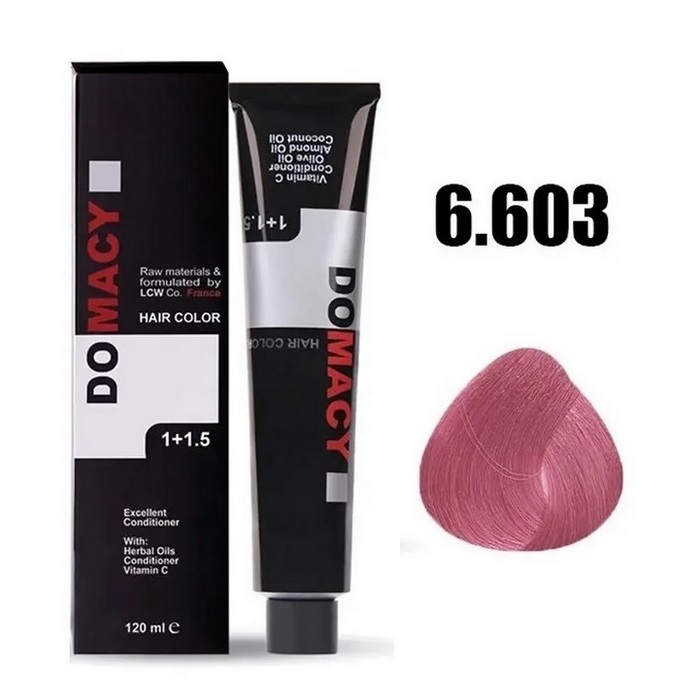 رنگ مو دوماسی شماره ۶.۶۰۳ صورتی باربی