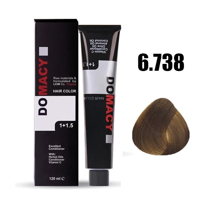 رنگ مو دوماسی شماره ۶.۷۳۸ گردویی