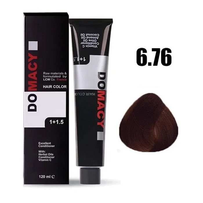 رنگ مو دوماسی شماره ۶.۷۶ بلوند شاه بلوطی تیره