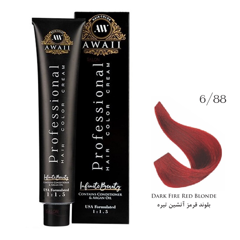 رنگ مو آوایی شماره 6/88 بلوند قرمز آتشین تیره