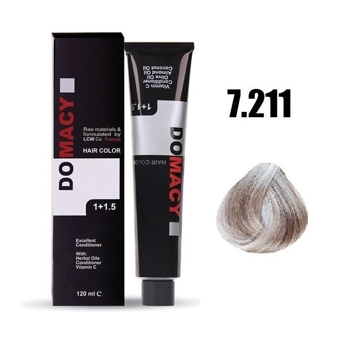 رنگ مو دوماسی شماره ۷.۲۱۱ سربی سرامیکی