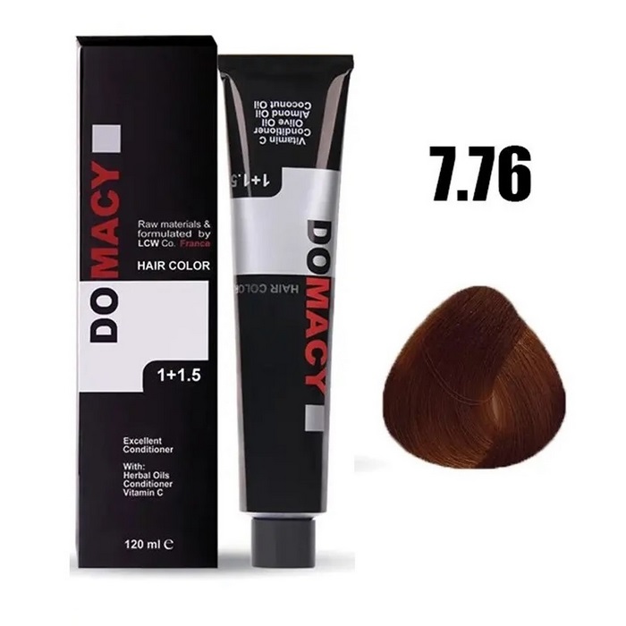 رنگ مو دوماسی شماره ۷.۷۶ بلوند شاه بلوطی متوسط