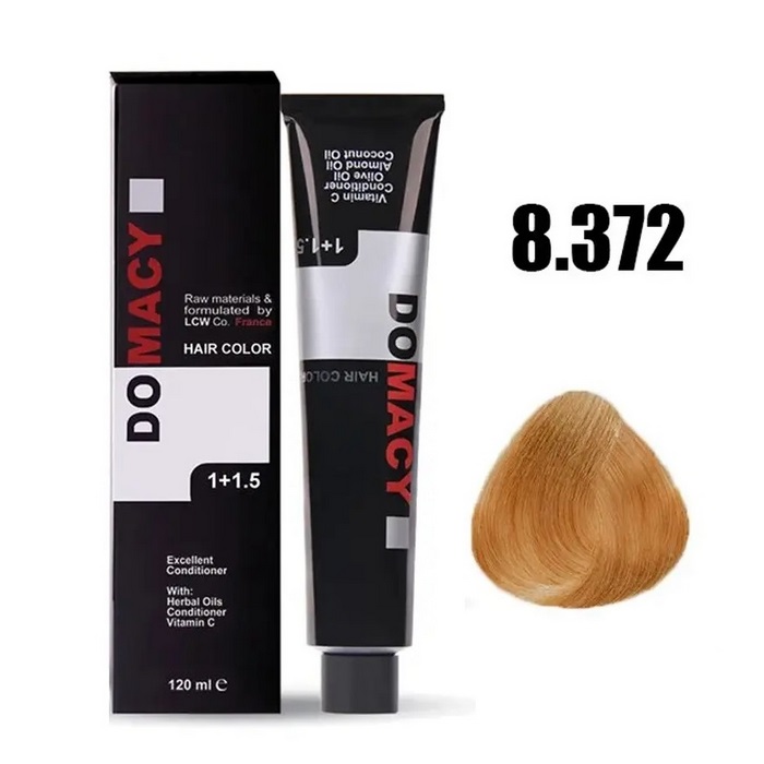 رنگ مو دوماسی شماره ۸.۳۷۲ کرم بیسکویتی