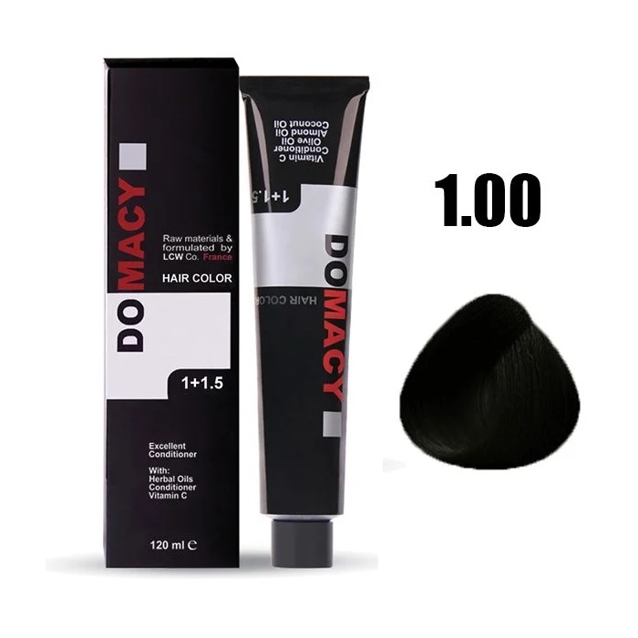 رنگ مو دوماسی شماره 1.00 مشکی اکسترا