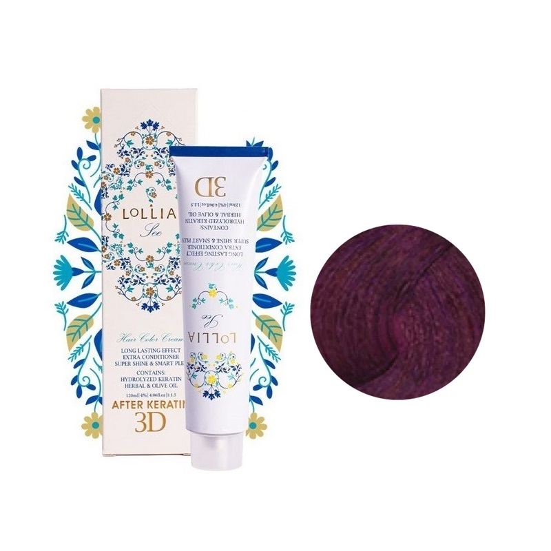 رنگ مو لولیا شماره 7/20 شرابی بادمجانی روشن