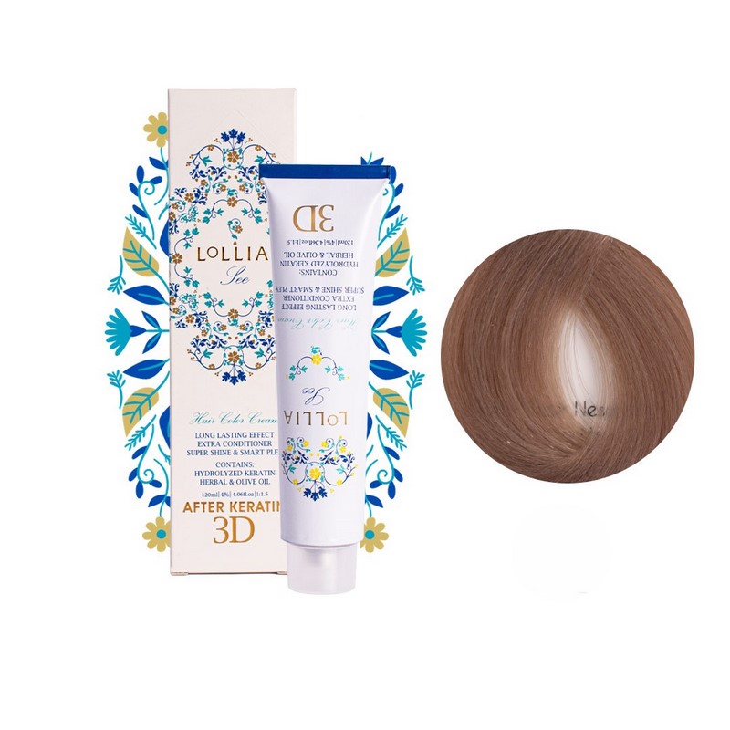 رنگ مو لولیا شماره 8/7 بلوند نسکافه‌ای روشن