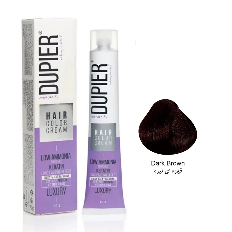 رنگ مو دوپیر شماره N2 3/0 قهوه ای تیره