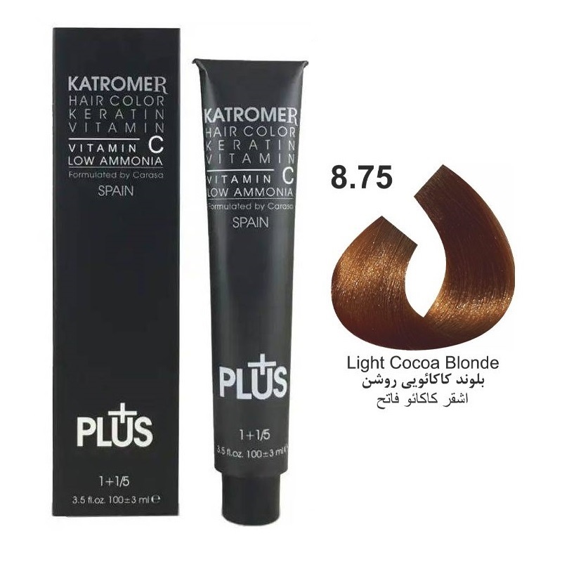 katromer-8-75 رنگ مو کاترومر شماره 8.75 بلوند کاکائویی روشن