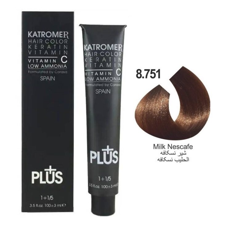 رنگ مو کاترومر شماره 8.751 شیر نسکافه